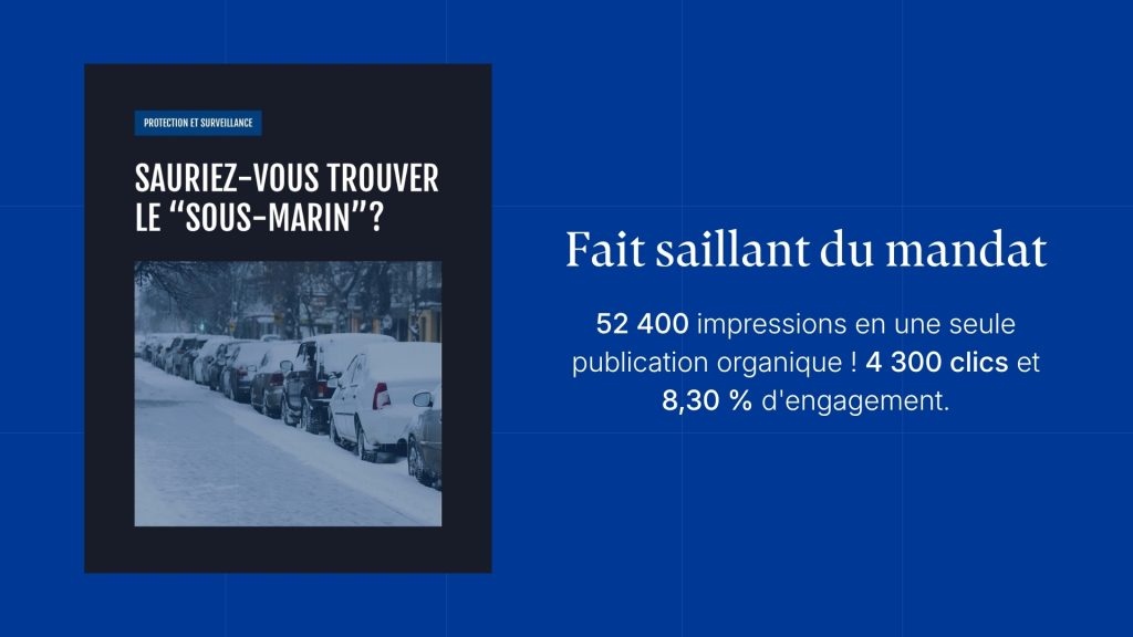 Capture d'écran de la publication organique à succès sur le véhicule de surveillance autonome de SIRCO sur LinkedIn.
